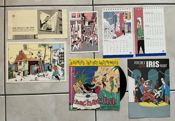 Ever Meulen, lot de papiers + disque 45 T, voir photos, Collections, Collections Autre, Utilisé, Enlèvement ou Envoi