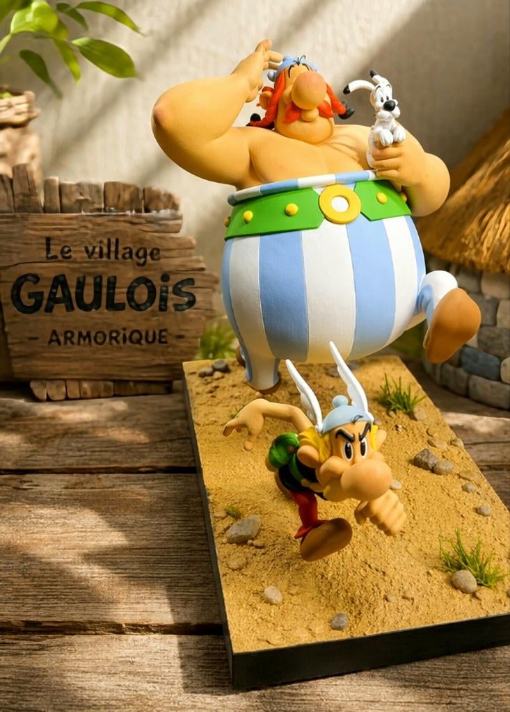 Fariboles - Astérix en Obelix „Op volle snelheid de Galliërs, Verzamelen, Beelden en Beeldjes, Nieuw, Ophalen of Verzenden