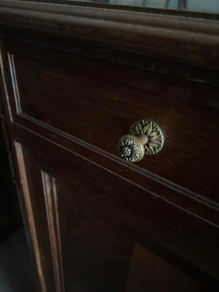 Psyché avec 2 tables de chevet et 2 tiroirs, Antiek en Kunst, Antiek | Meubels | Tafels, Ophalen