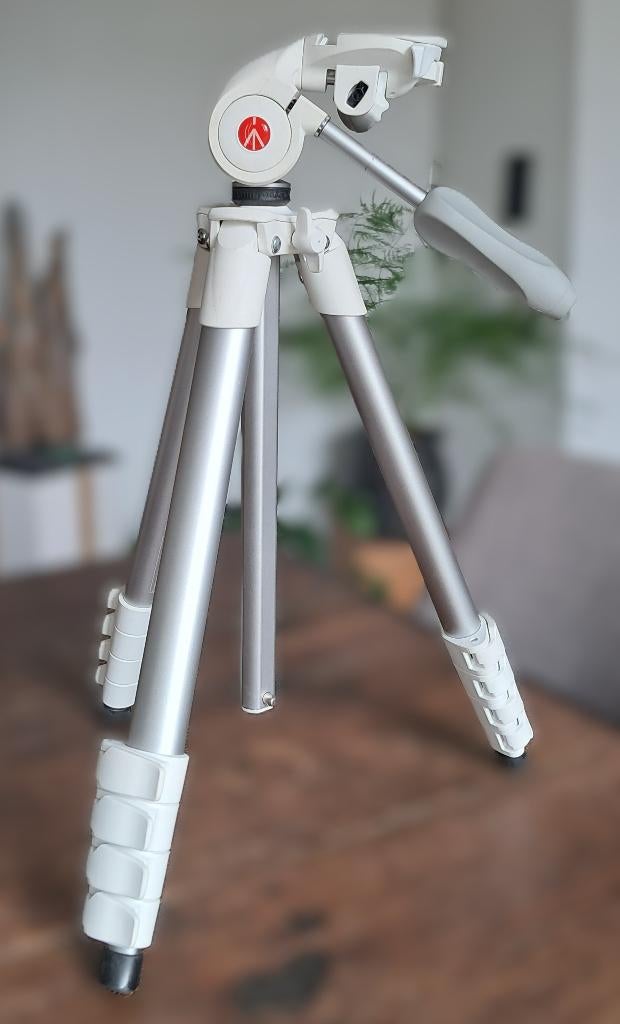 Manfrotto - KitTrépied Compact Advanced Blanc + Rotule 3D, Avec rotule, 150 à 175 cm, Comme neuf, Enlèvement