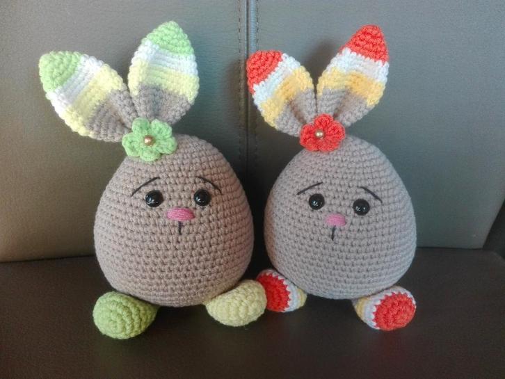 Paasdecoratie - gehaakte paashaasjes, Divers, Pâques, Envoi
