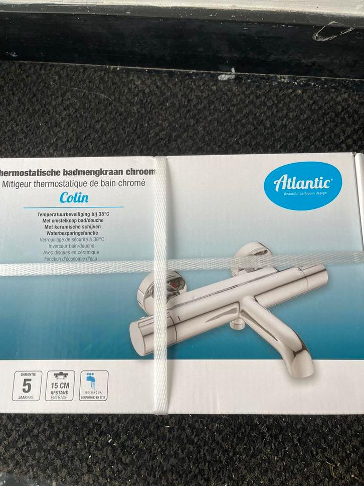 Verchroomde thermostatische bad-/douchekraan, Doe-het-zelf en Bouw, Sanitair, Nieuw, Douche, Ophalen