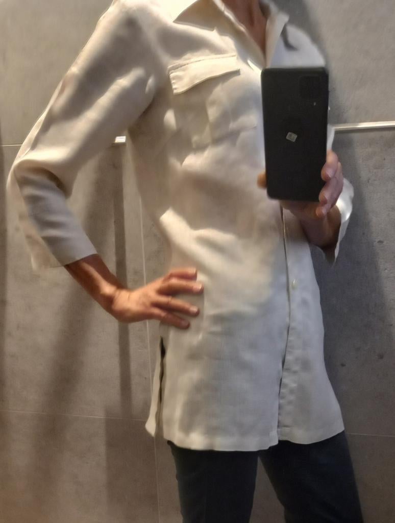 Longue chemise, tunique neuve en lin écru. T36., Enlèvement ou Envoi, Neuf, Taille 36 (S)