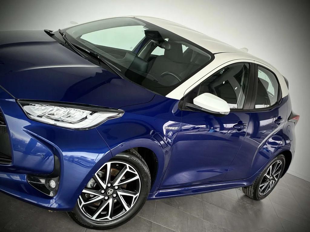Toyota Yaris 1.5 VVT-i HYBRID e-CVT-1ERPRO-GPS-CAMERA-JANTES, Auto's, Automaat, Stof, Gebruikt, Blauw
