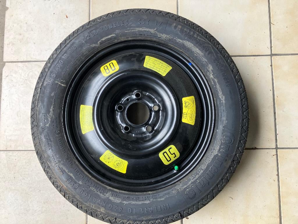 Roue de secours galette 16" Peugeot Citroën Opel, Pneus et Jantes, 16 pouces, Véhicule de tourisme, Révisé