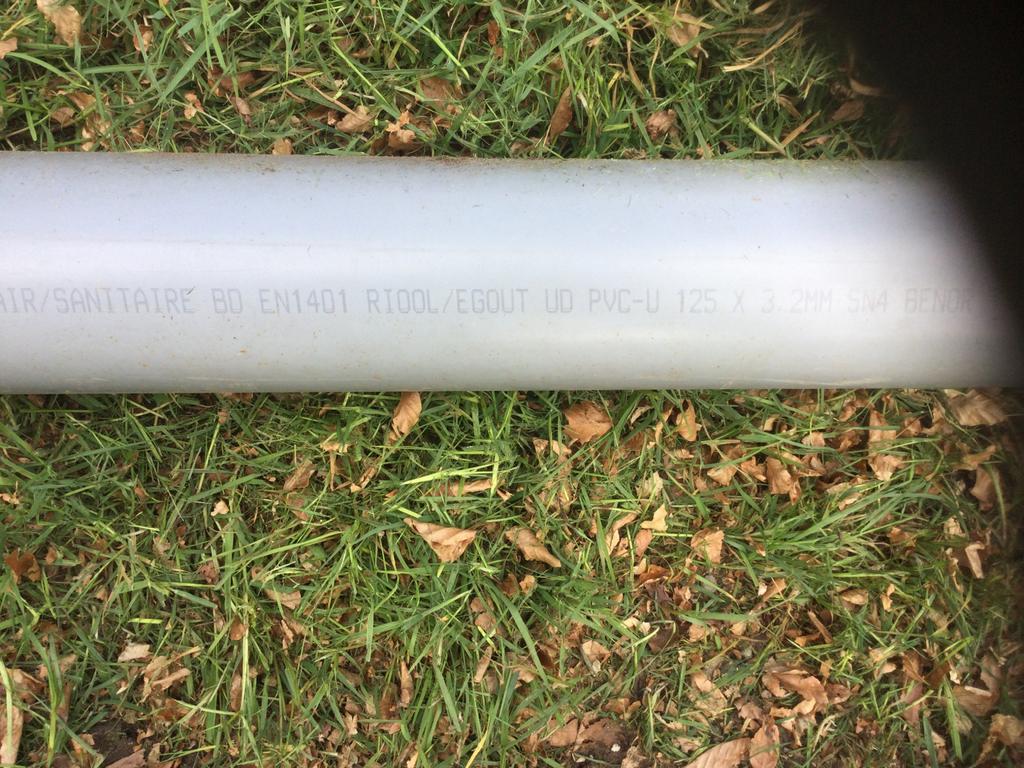 2 x 5m PVC buis grijs 125 - 3,2mm, Doe-het-zelf en Bouw, Ophalen of Verzenden, Nieuw