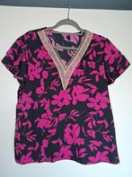 Top noir fuchsia SHEIN, taille XL, Manches courtes, Taille 46/48 (XL) ou plus grande, Rose, Comme neuf