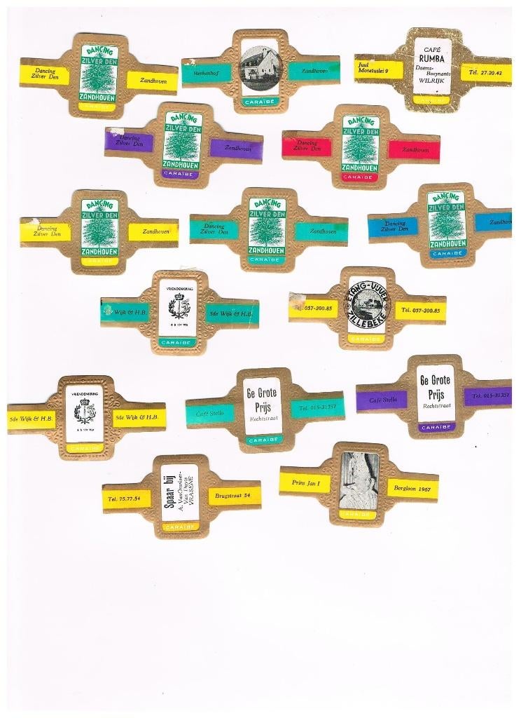 MARQUES DE CIGARES FAISANT LA PUBLICITÉ DE CARAIBE, Envoi, Comme neuf, Bagues de cigare