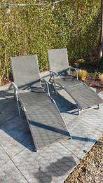 2 Tuinstoelen met kussens, Jardin & Terrasse, Chaises de jardin, Enlèvement, Comme neuf, Aluminium, Ajustable