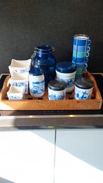 Ustensiles de cuisine bleus de 5€ à 25€ + plateau en teck, Enlèvement