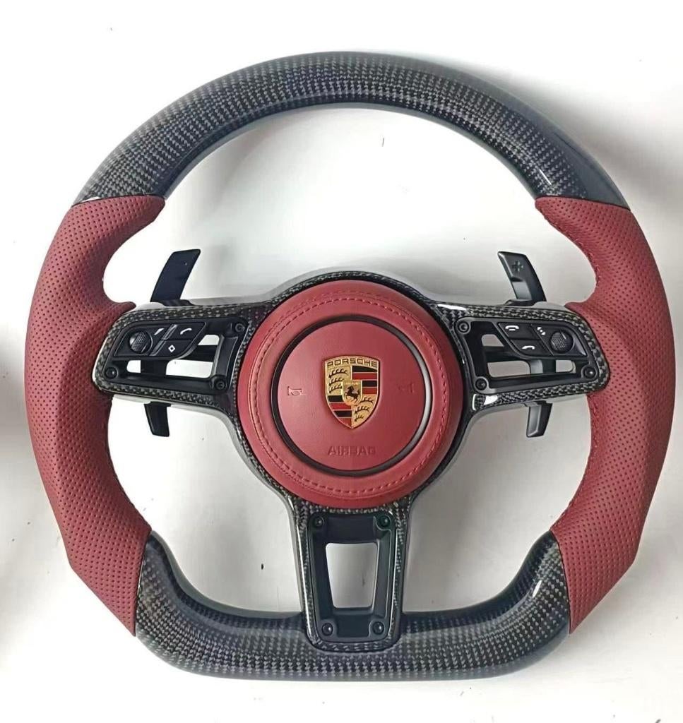 Porsche stuur leer rood carbon upgrade compleet, Ophalen of Verzenden, Nieuw, Porsche