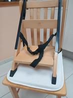 Siège rehausseur en bois - pliable/portable, Enlèvement, Utilisé, Chaise de table, Ceinture(s)