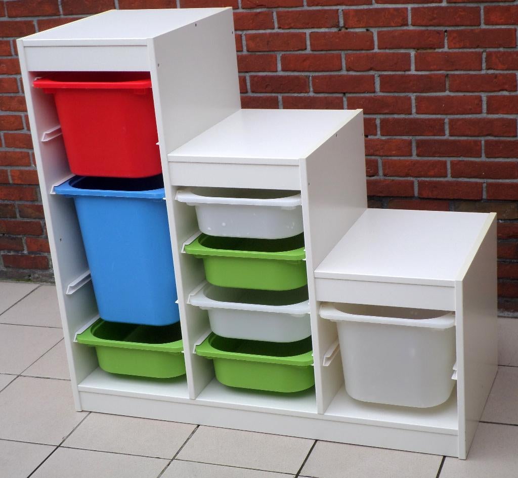 Trofast " Ikea" opbergcombinatie met dozen., Ophalen, Zo goed als nieuw, Kast, Opstaande rand
