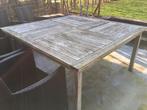 Gebruikte vierkante tuintafel teak, Ophalen, Gebruikt