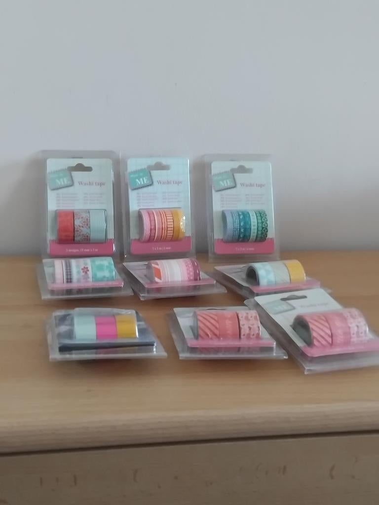 Grote set Washi Tape (9 pakjes) – Perfect voor hobby, Diversen, Ophalen, Nieuw