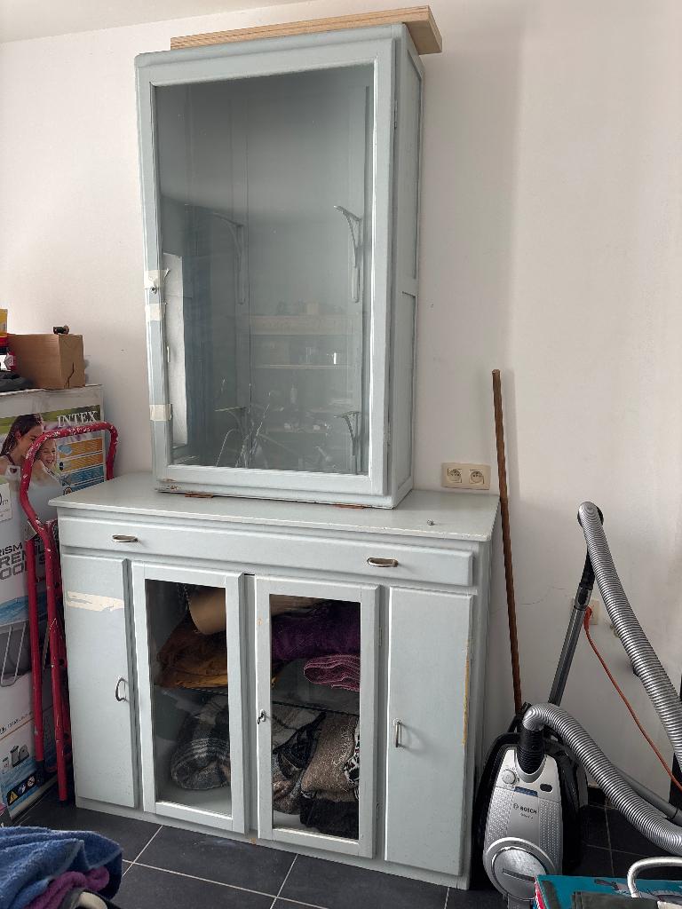 Kast, Ophalen, Gebruikt, Glas, Met deur(en)