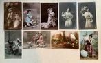 8 gelopen art nouveau postkaarten Pasen, Collections, Cartes postales | Thème, Enlèvement ou Envoi, Avant 1920, Affranchie, (Jour de) Fête