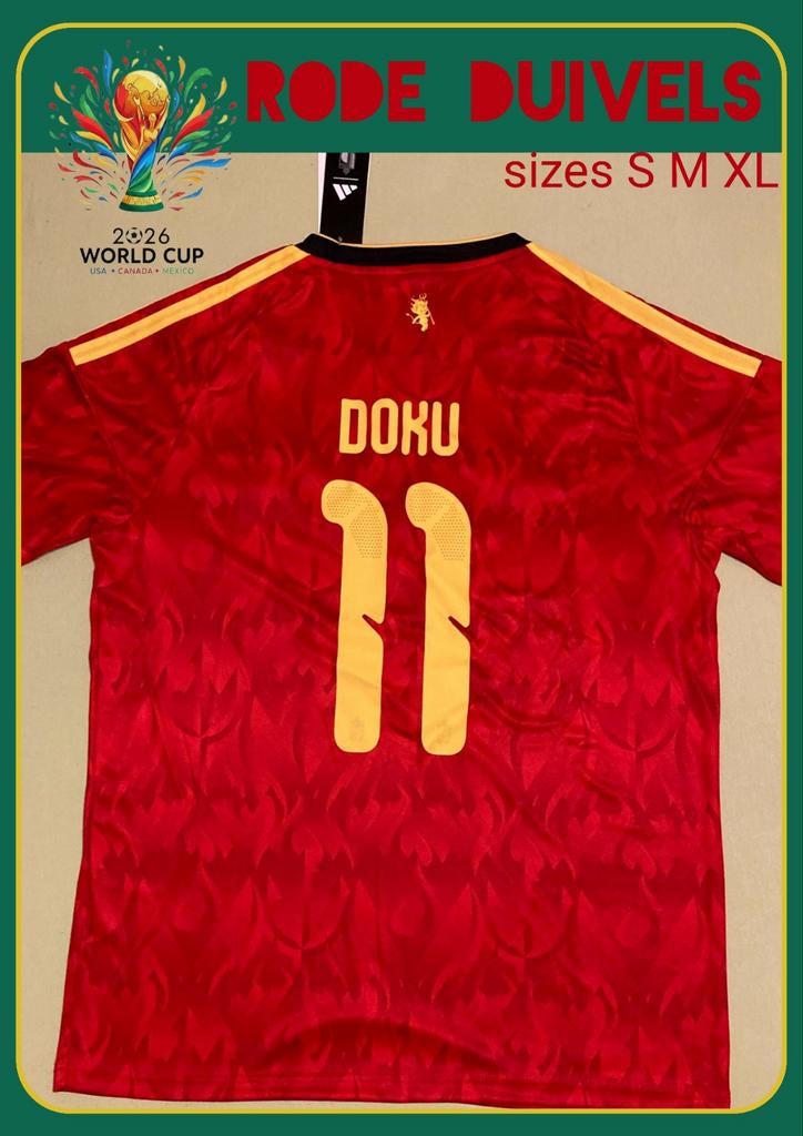 Diables rouges Doku 11 WK2026, Enlèvement ou Envoi, Neuf, Maillot