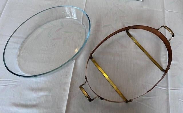 Grand plat à four avec son support, Enlèvement, Comme neuf, Autres matériaux, Résiste au lave-vaisselle