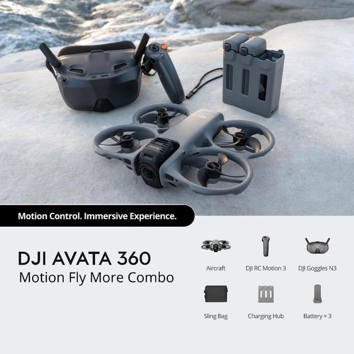 DJI AVATA 360 MOTION FLY MORE RC MOTION 3 & GOGGLES N3, Audio, Tv en Foto, Drones, Nieuw, Cameradrone, Topkwaliteit, DJI, 250 tot 900 gram