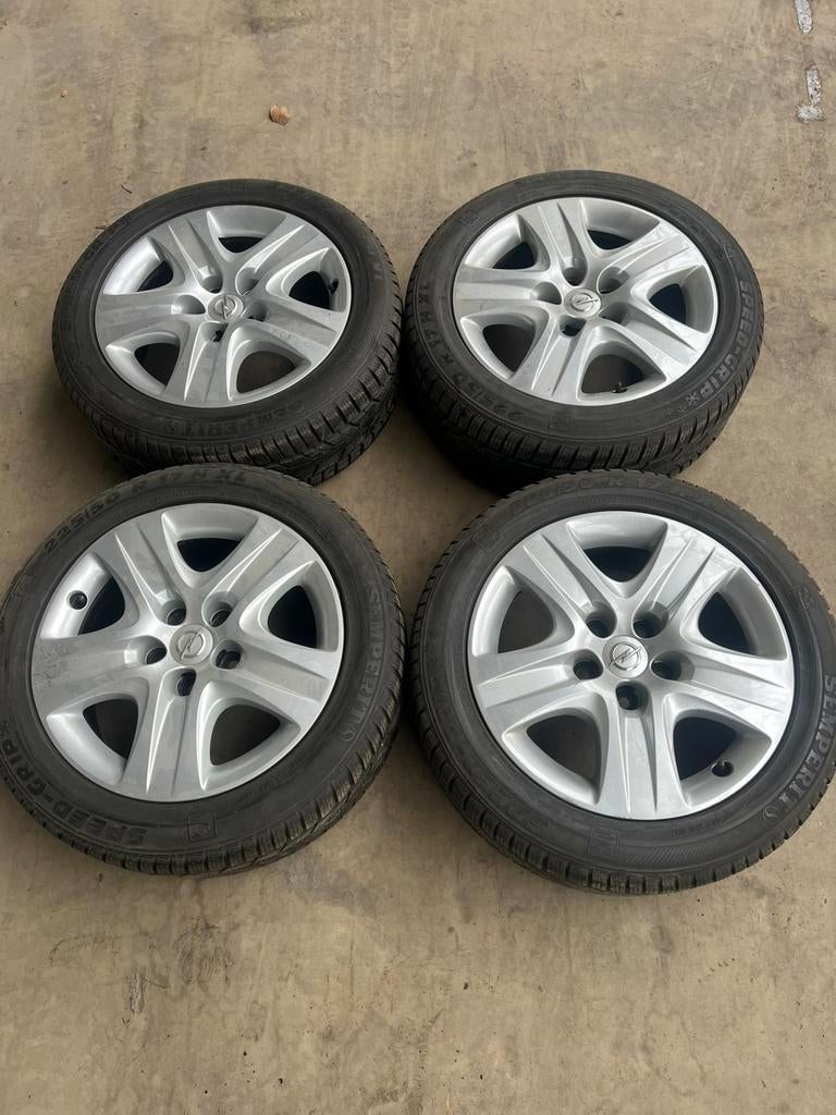 Set velgen met banden opel 17 inch, Auto-onderdelen, Banden en Velgen, Ophalen, 17 inch, Winterbanden, Band(en)