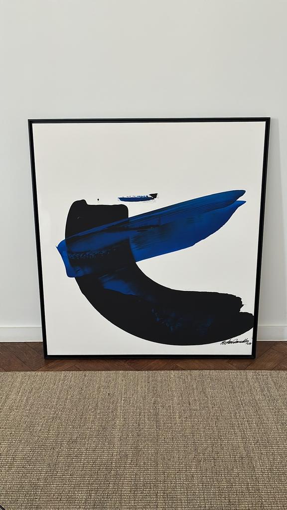 Large framed abstract painting - Parscha Mirghawameddin, Antiquités & Art, Art | Peinture | Abstraite, Enlèvement