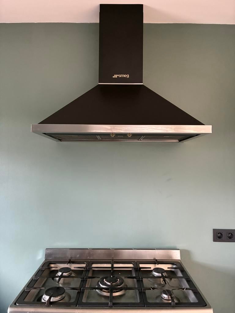 Smeg design Schouwkap/hotte, 600 à 800 m³/h, Moteur, Hotte murale, Comme neuf