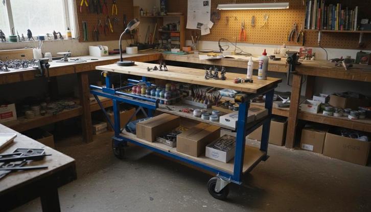 Mobiele werkbank., Doe-het-zelf en Bouw, Werkbanken, Zo goed als nieuw, 170 cm of meer, Ophalen of Verzenden