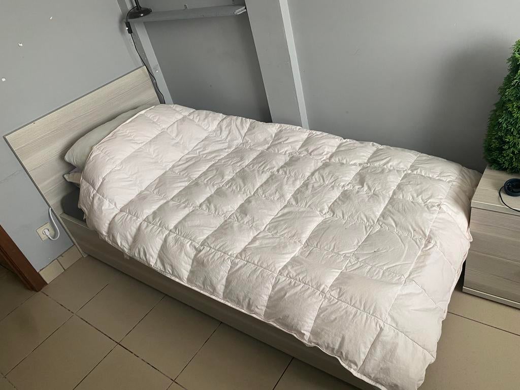 Een persoon bed, Ophalen, Gebruikt, 90 cm, Eenpersoons