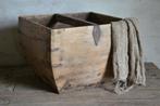 Oude houten zaaibak / rijstbak, Enlèvement ou Envoi, Neuf, Carré, Bois