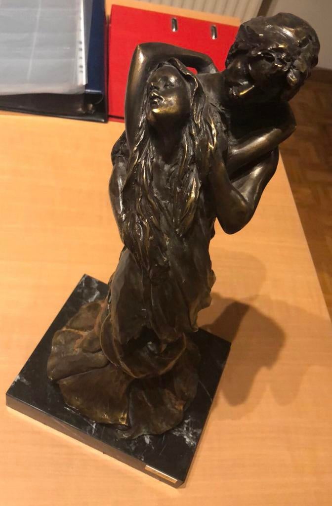 Bronzen beeld, Antiek en Kunst, Ophalen, Beeld, Man