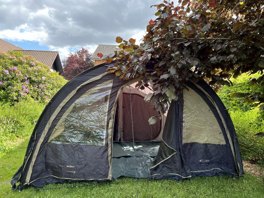 Gelert Lokon Vario6 familie tent met bijkomende luifel, Caravans en Kamperen, Tenten, Ophalen, Gebruikt, Tot en met 6