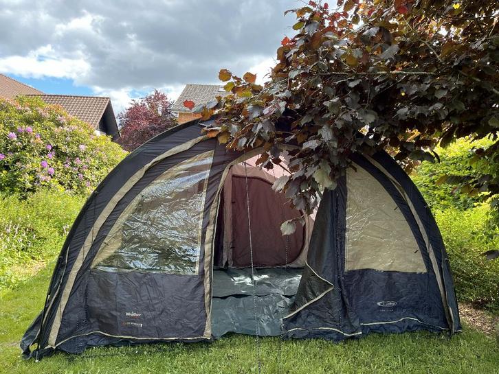 Gelert Lokon Vario6 familie tent met bijkomende luifel, Caravans en Kamperen, Tenten, tot en met 6, Gebruikt, Ophalen