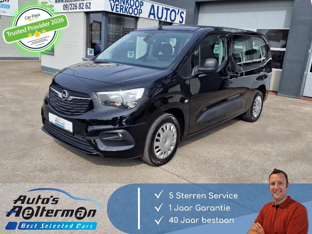 Opel Combo Life 1.2 T L2 Lange wielbasis * Auto airco * GPS, Auto's, Voorwielaandrijving, Euro 6, 1199 cc, Zwart