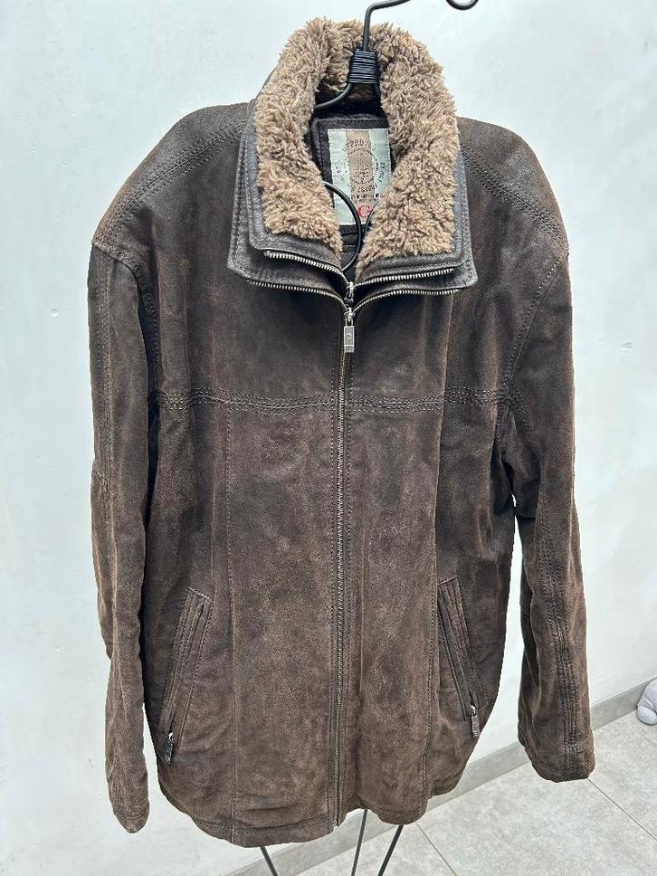 Daim bruine winterjas man , met dubbele sluiting-56, Kleding | Heren, Jassen | Winter, Gedragen, Maat 56/58 (XL), Bruin, Ophalen