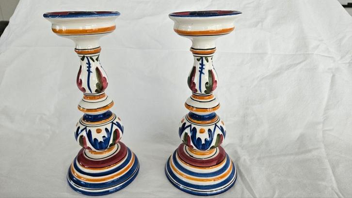 Vintage kandelaars, Spaans keramiek, Antiek en Kunst, Antiek | Kandelaars, Ophalen