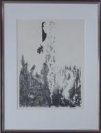 JAN VAERTEN / FIGURATIE / ZW-W LITHO / 83x63cm / KADER / SIG, Antiek en Kunst, Kunst | Litho's en Zeefdrukken, Ophalen