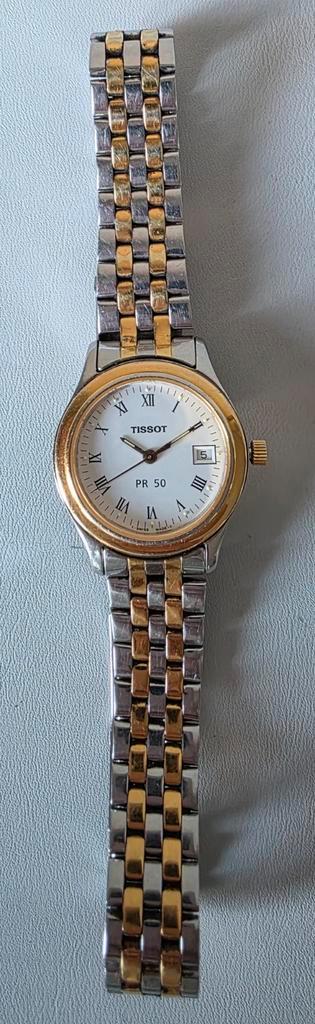 Vintage Tissot 1853 PR50, Handtassen en Accessoires, Horloges | Dames, Goud, Goud, Ophalen of Verzenden