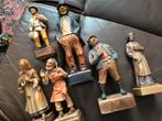 Lotje 5 houten beeldjes echt kunst, Ophalen of Verzenden, Gebruikt