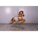 Statue de cheval de manège marron — Hauteur du cheval 145, Collections, Collections Animaux, Cheval, Enlèvement, Neuf