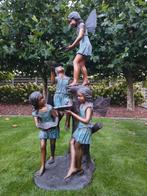 BRONZEN GROOT TUINBEELD SPOTPRIJS 4 ENGELEN 2950 IPV 5500!!!, Ophalen of Verzenden, Nieuw, Overige materialen, Fontein