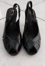 Tamaris zwarte lak sandalen damesschoenen maat 36, Porté, Enlèvement ou Envoi