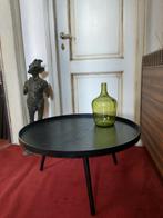 Zwarte ronde koffietafel merk Woood Mesa diam 77 cm, Ophalen, Rond, Zo goed als nieuw, Minder dan 50 cm
