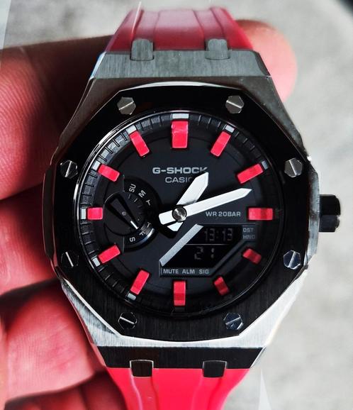 Modded Casio GA-2100 "Casioak", Handtassen en Accessoires, Horloges | Heren, Zo goed als nieuw, Casio, Ophalen of Verzenden
