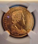 Gouden munt 1828 Portugal, Goud, Ophalen of Verzenden, Losse munt, Overige landen
