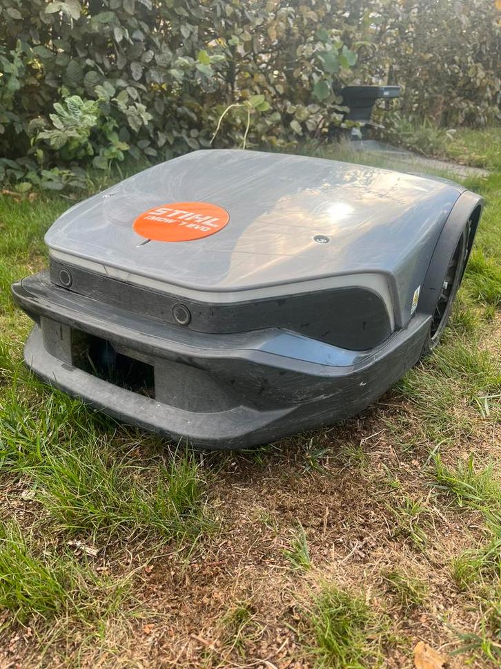 Stihl imow evo 7 robotmaaier, Tuin en Terras, Grasmaaiers, Gebruikt, Elektrische grasmaaier, Minder dan 30 cm, Mulchfunctie, Ophalen