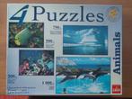 puzzelbox 4 puzzels - Goliath - Oceaan, Hobby en Vrije tijd, Ophalen of Verzenden, 500 t/m 1500 stukjes, Zo goed als nieuw, Legpuzzel