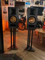 2 x  KLIPSCH RB35 BLACK 125WATT MET STAANDERS, Audio, Tv en Foto, Luidsprekerboxen, Gebruikt, 120 watt of meer, Front, Rear of Stereo speakers