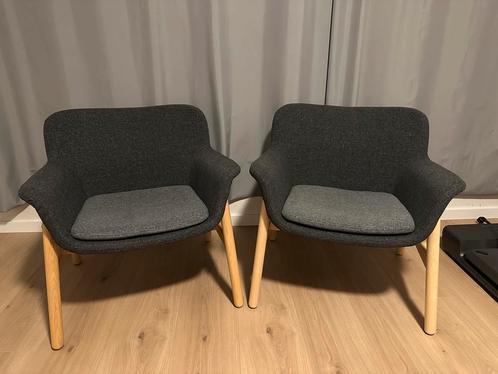 2x Vedbo fauteuil Ikea in grijs/donkergrijs, Maison & Meubles, Fauteuils, Comme neuf, Enlèvement