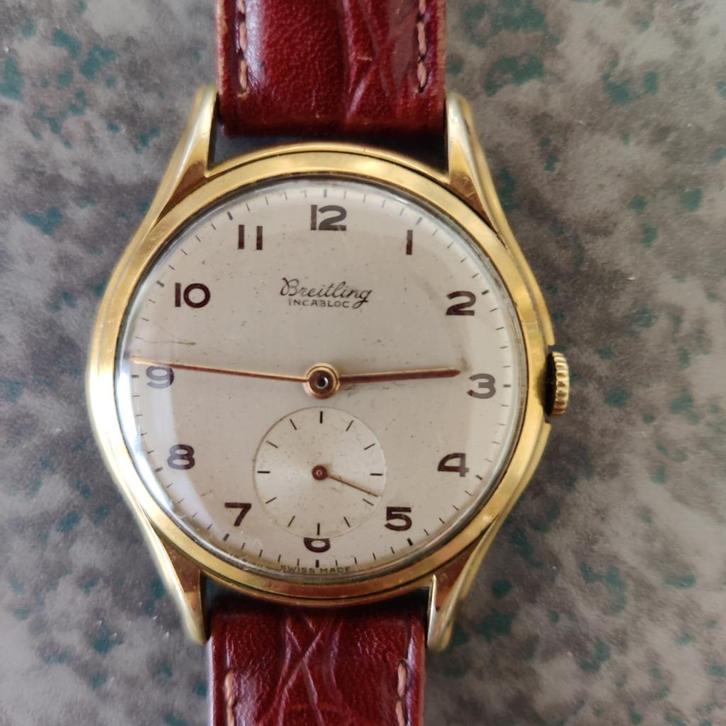 Breitling Cadette 126 19, Handtassen en Accessoires, Horloges | Heren, Gebruikt, Polshorloge, Breitling, Overige materialen, Leer